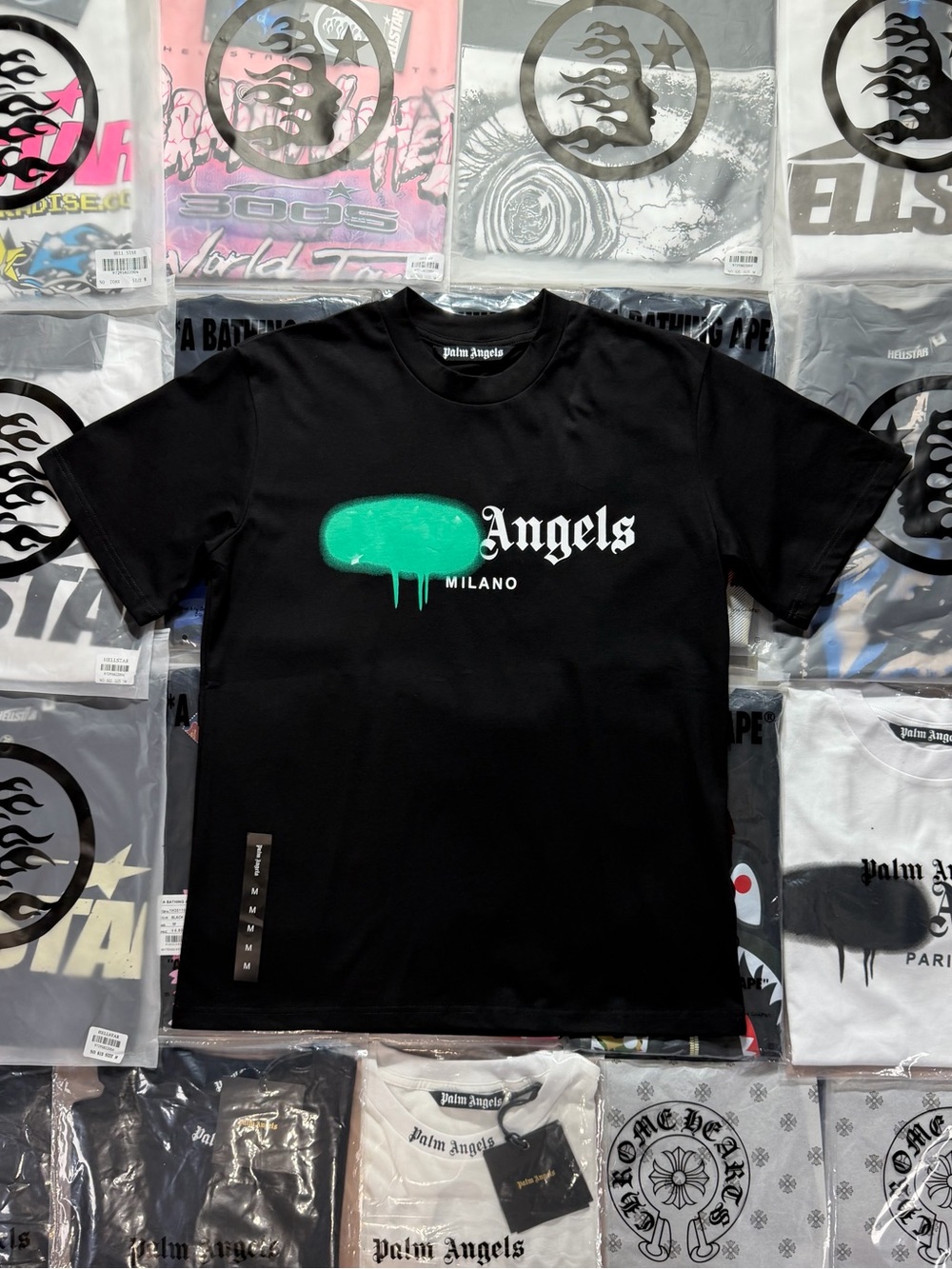 Palm Angels Milano Sprayed Logo T-shirt ‘Black’